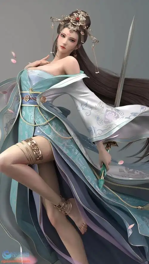 a01古装美女cg原画设定 - 其他3d资源 - cg资源海 - cgziyuanhai.com