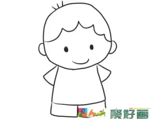 小孩简笔画简单又好看简笔画小女孩儿童简笔画教你怎么画男孩优质儿童