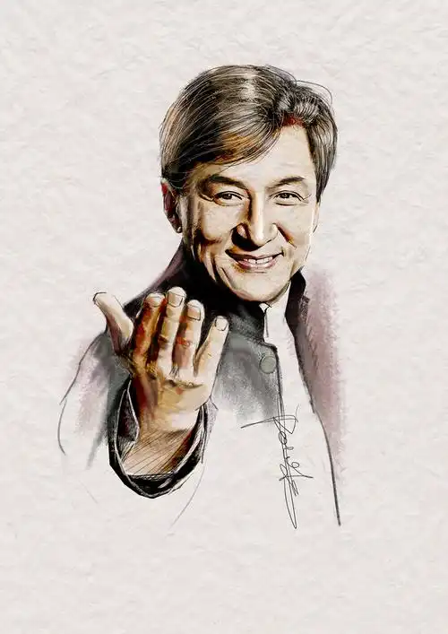 手绘 头像 成龙|插画|商业插画|春光灿烂pipi皮 - 原创作品 - 站酷