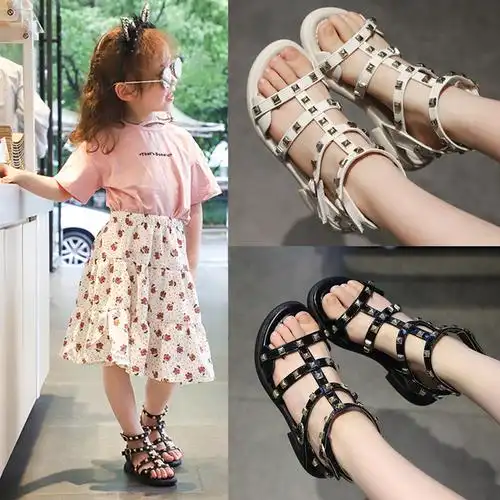 女童凉鞋2019夏季新款时尚韩版儿童鞋子软底小公主鞋宝宝罗马凉鞋