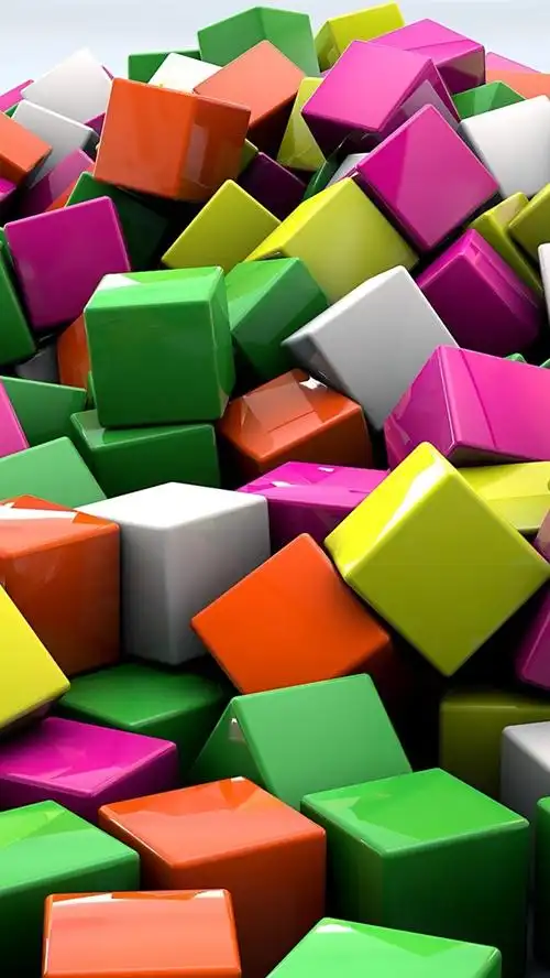 壁纸3d立方体,色彩鲜艳 2560x1440 qhd 高清壁纸, 图片, 照片