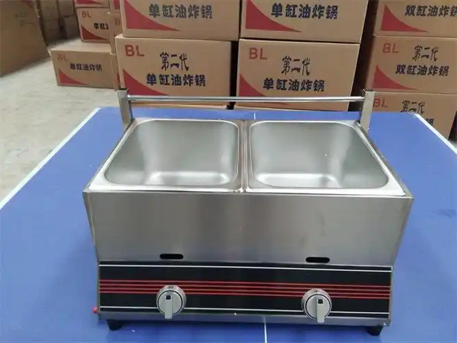 液化气炸串机燃气油炸锅商用煤气油炸炉炸薯塔薯条油条机炸鸡加厚双灶