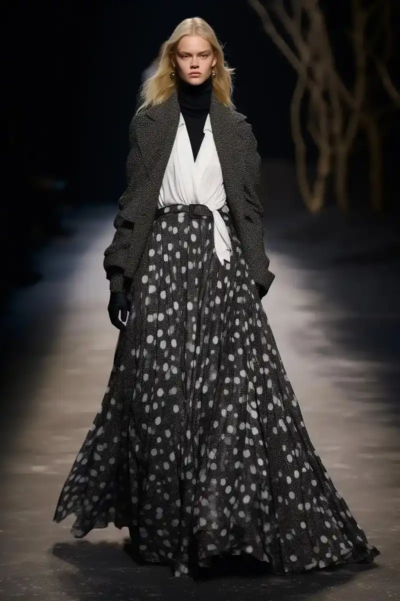 dior 暗夜灰系列 巴黎时装秀.波点图案的灵感来源有很多, - 抖音