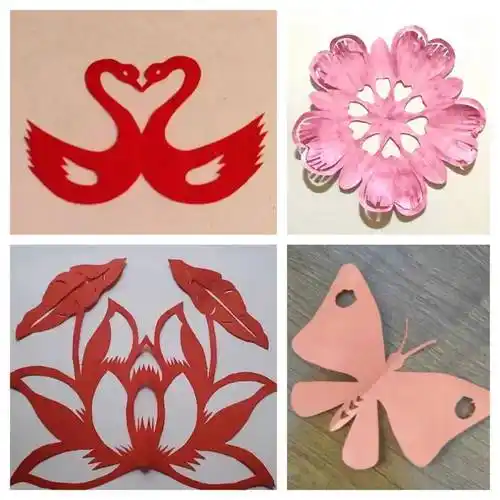 七巧板拼图移动,拼接,拼出构思精巧的轴对称图形.