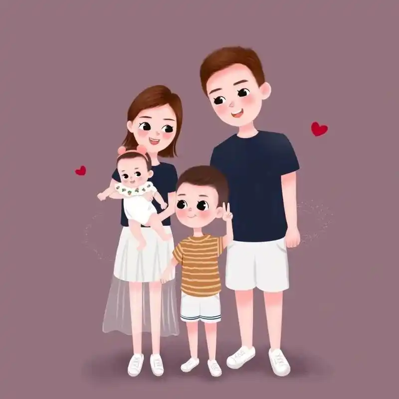 你们要的哥哥妹妹全家福 一家四口全家福,哥哥妹妹