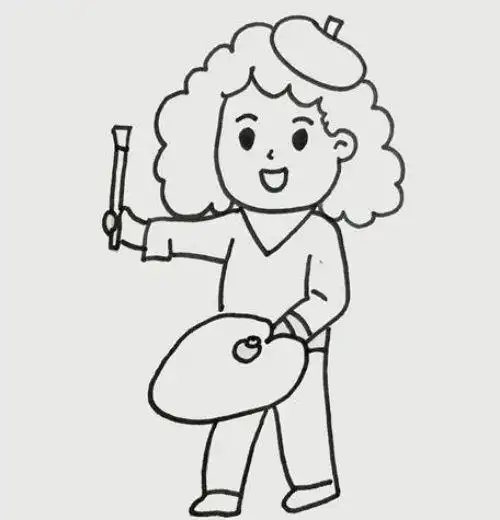 画家简笔画人物怎么画,图片,简笔画-学笔画