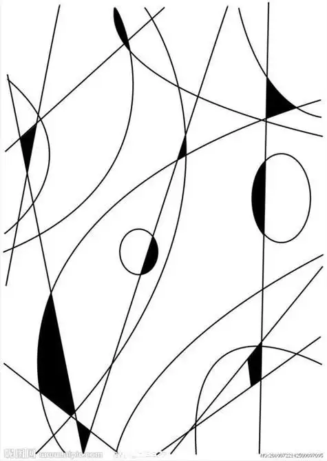 最简单的线条画抽象画,极简抽象线条画