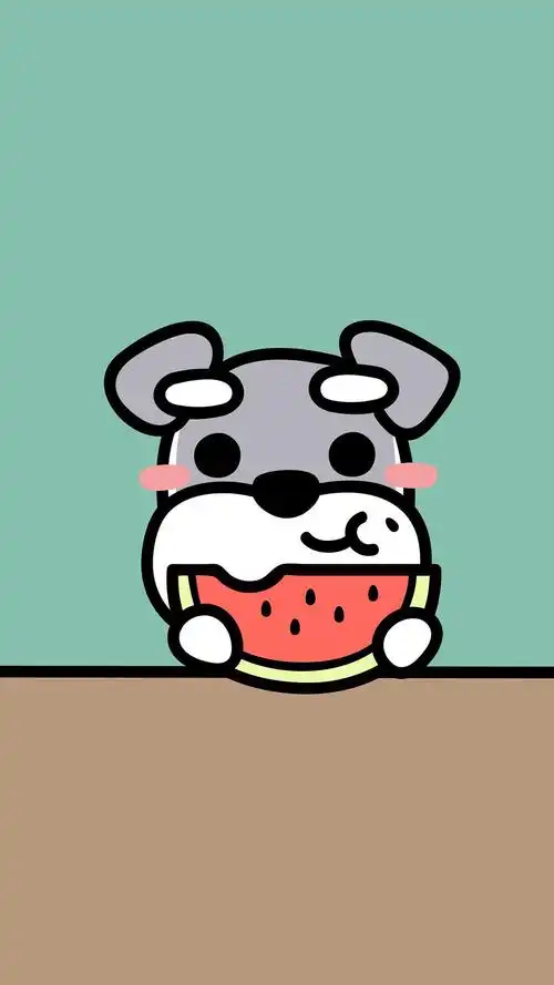 唯美狗狗卡通平铺手机壁纸图片