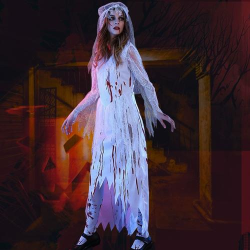 万圣节成人女鬼僵尸男吸血鬼染血腥护士cos恐怖新娘npc酒吧道具服