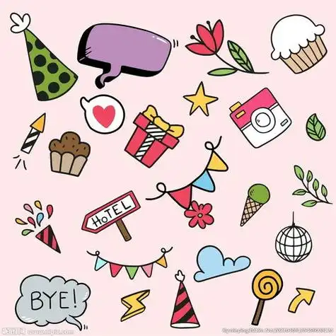 常见小装饰素材合集模板免费下载png格式装饰品简笔画图片大全教程