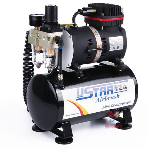 ustar优速达u601g 模型上色喷漆气泵带6l储气罐双水阁过滤602g603