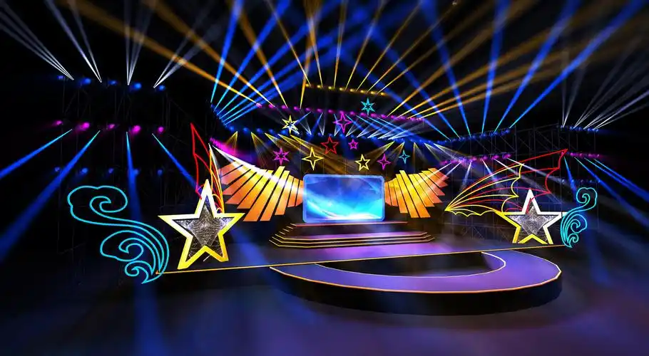 定制舞台舞美灯光庆典礼仪设计美陈展示道具3d效果图三维效果图