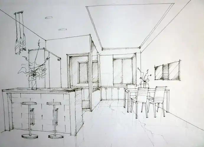 餐厅手绘效果图片大全