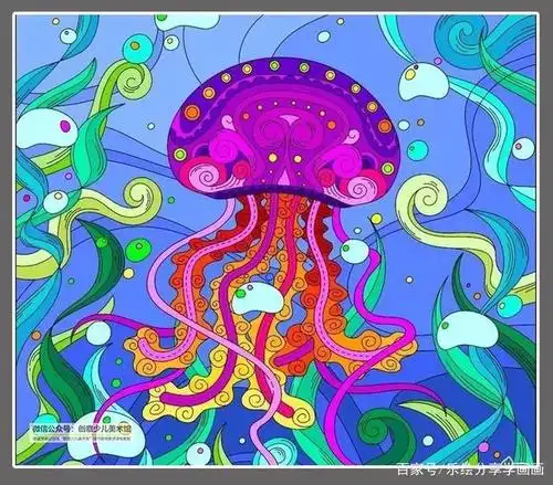 绘画参考素材|丰富的线条 浓郁的色彩——海洋主题装饰画太漂亮啦!