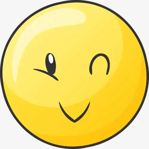 微笑的卡通表情素材图