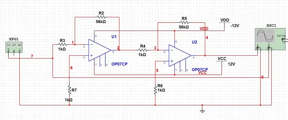 用op07二级放大电路,仿真理论放大3000倍,实际测量在1khz才1000倍,1hz