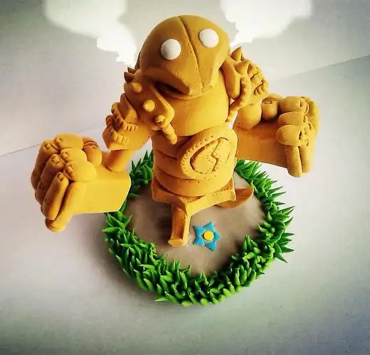 lol蒸汽机器人,超轻粘土手办