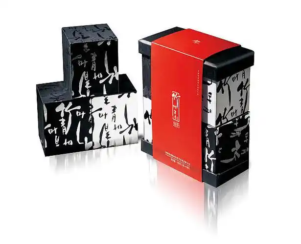 陈幼坚香港作品竹叶青书法盒茶叶礼盒中国包装设计网包联天下