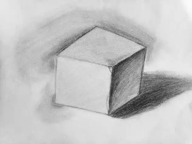 正方形素描怎么画立体正方形素描怎么画