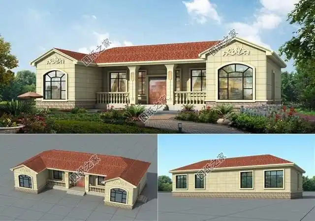 农村一层自建房设计,朴实的乡村气息,更适合老人居住_盖房知识_图纸之