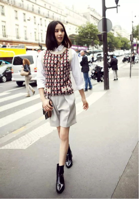 原创刘诗诗的端庄真是不输礼仪小姐粉色礼服一头披肩长发美到心坎里