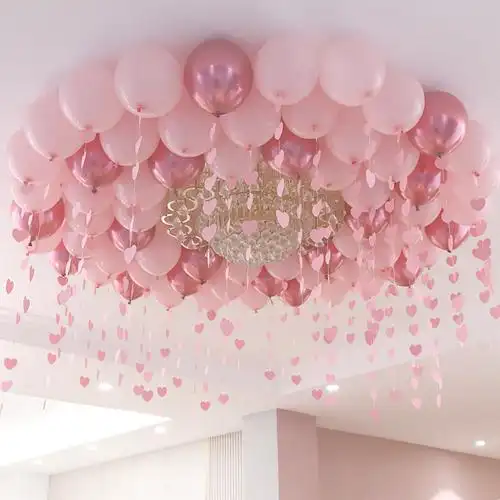 生日布置气球店庆活动汽球七夕情人节婚礼婚房气球