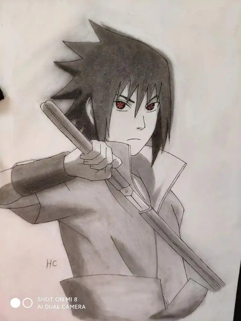 绘画 #火影忍者手游#须佐佐助  - 抖音