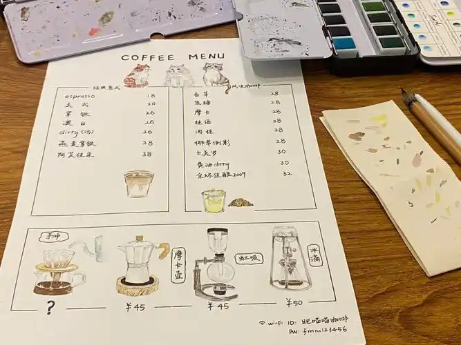 手绘菜单|我们营业啦