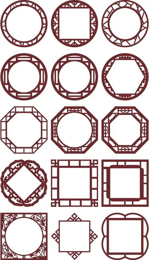中式古典边框复古边框镂空花纹花边边框外框