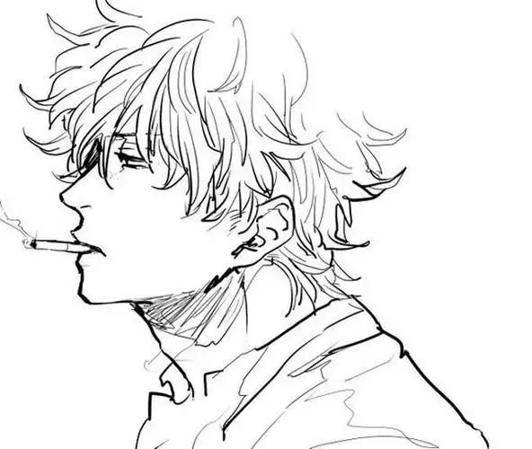 画步骤图片大全动漫帅气男生简笔画帅哥图简笔画二次元帅哥黑白简笔画