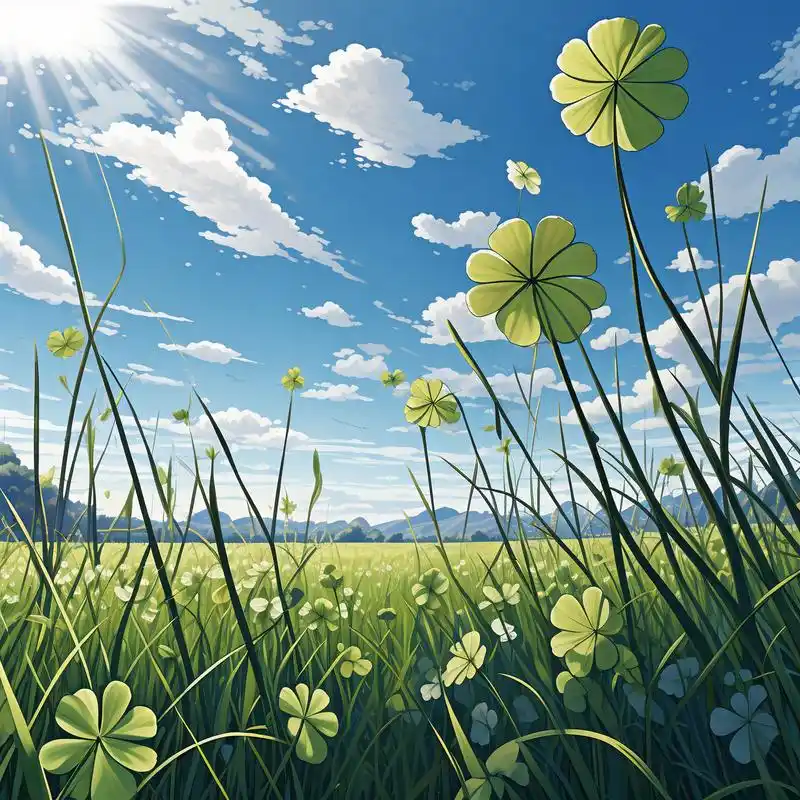 92这里有你喜欢的好运风景头像,山青水绿带来好心情,四叶草和彩虹给