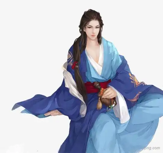 古风立绘喝酒男子png素材透明免抠图片-卡通手绘