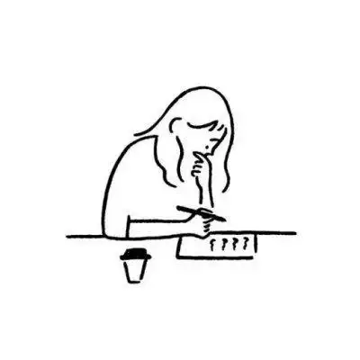 ins风简笔画女孩女头