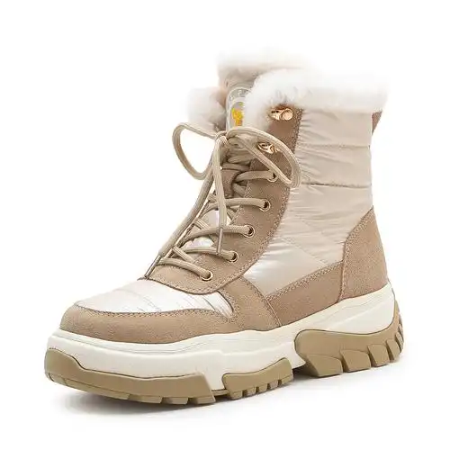 骆驼户外雪地靴女冬季新款加厚加绒棉靴女棉鞋雪地靴