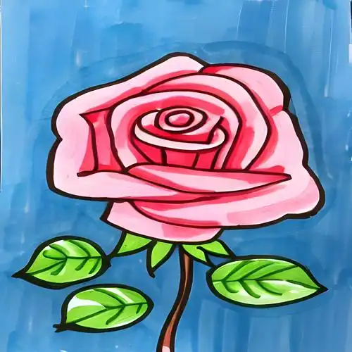 画玫瑰花简单又漂亮(怎么画玫瑰花简单又漂亮)