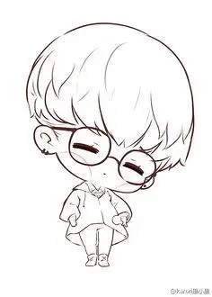 动漫华晨宇简笔画