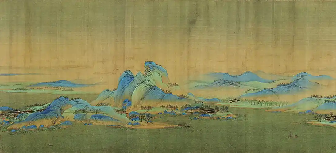 北宋王希孟《千里江山图》卷局部