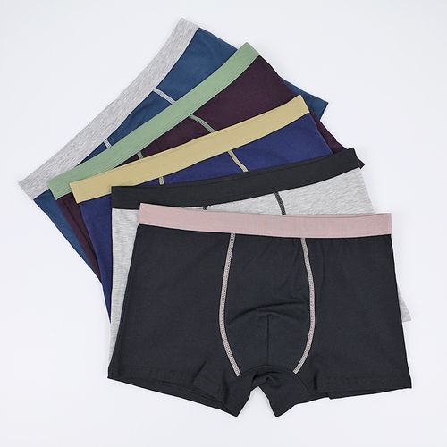 包邮男内裤纯棉l四角裤全棉四青年个性透气裤衩男士平角裤u裤头