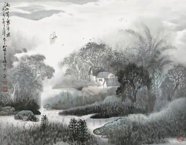 周逢俊-满江翠雾霏雨作品成交价:10000元,周逢俊作品拍卖成交记录