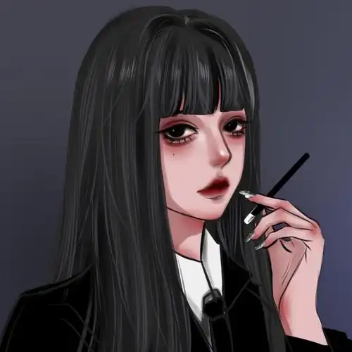 好看的暗黑系个性少女头像