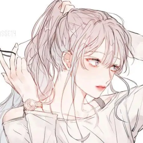 女生动漫头像清新潮黑白萌冷酷高清意境少女素雅森系甜美