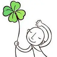 四叶草图片头像卡通点击鼠标右键下载