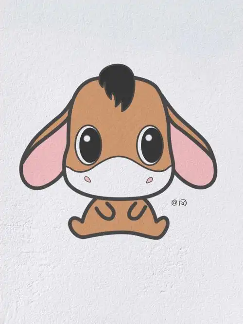 动物简笔画之可爱的小毛驴