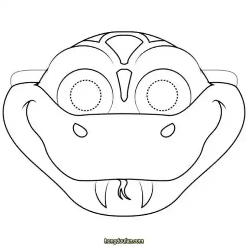 可打印的大灰狼面具a4打印模板图片下载-红豆饭小学生简笔画大全