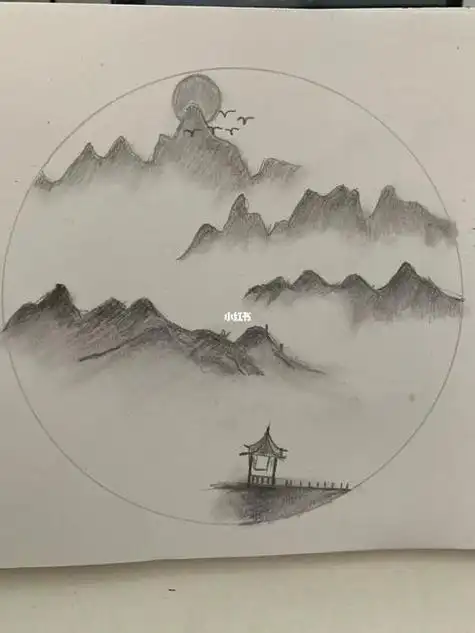 适合初学者临摹的山水画适合初学者临摹的山水画水彩