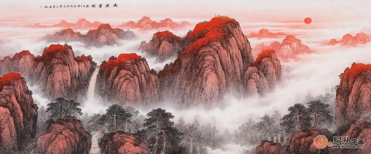 备受国人喜爱的王宁泰山日出山水画盘点让你一次看个够