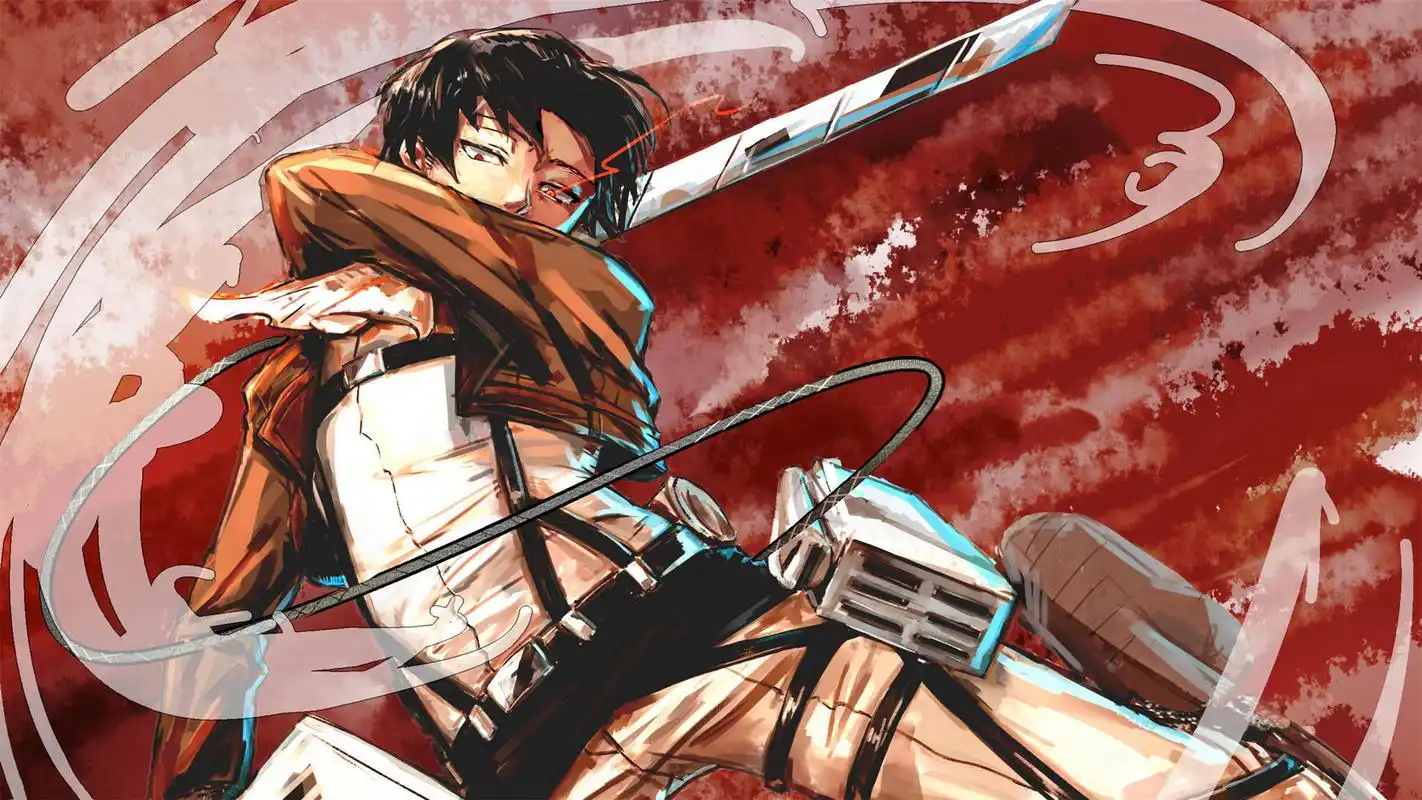 日本动漫进击的巨人兵长利威尔高清桌面壁纸下载