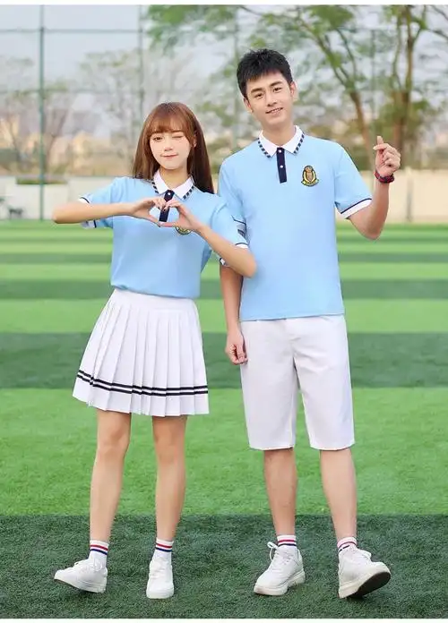 校服套装中学生班服夏季学院风初中高中生毕业照运动会开幕式服装定制