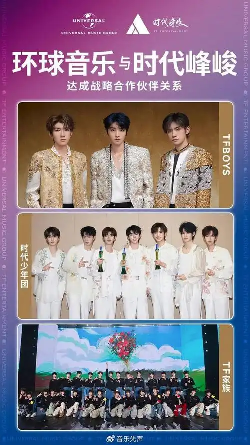 环球音乐与时代峰峻达成战略合作伙伴关系|tfboys|环球|音乐_新浪新闻