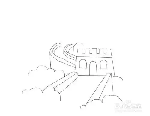 长城怎么画一等奖-百度经验